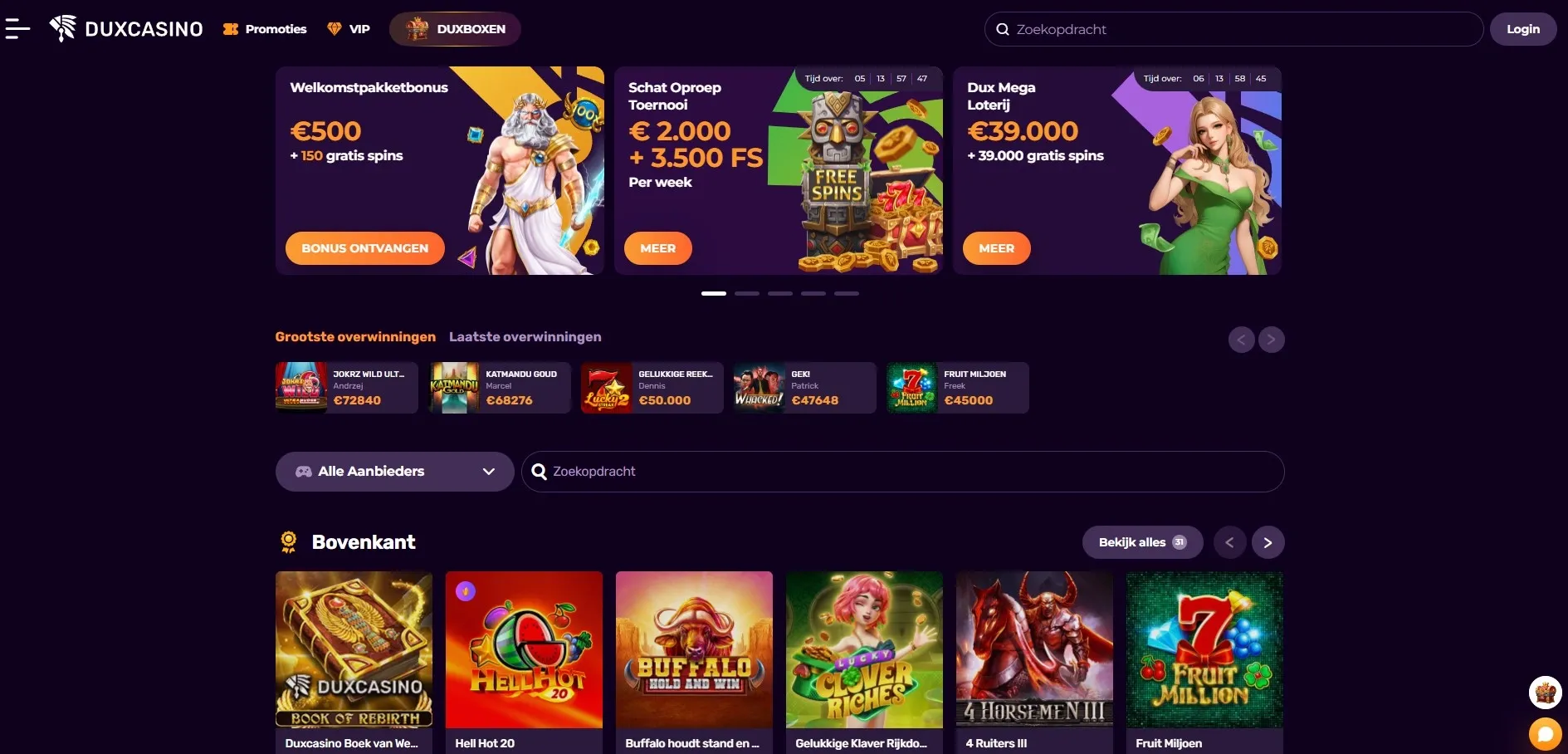 Dux Nederland – het officiële online casino in 2026 image 1